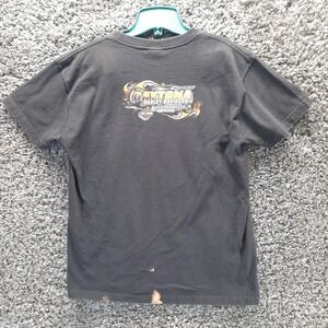 Harley Davidson Shirt Adult Large Black Crew Neck Daytona Short Sleeve